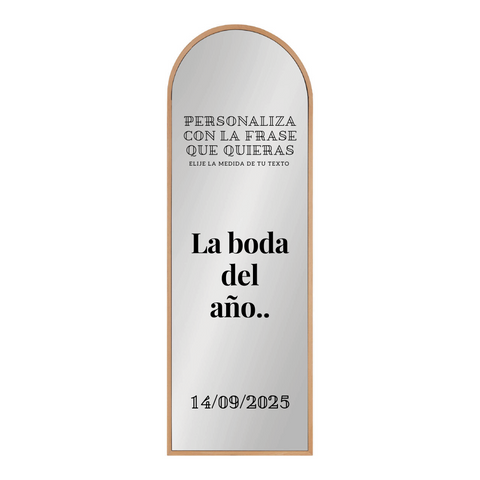 Vinilo Frase espejo boda personalizable