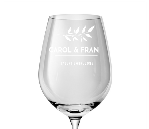 Copas de vino personalizadas modelo rama