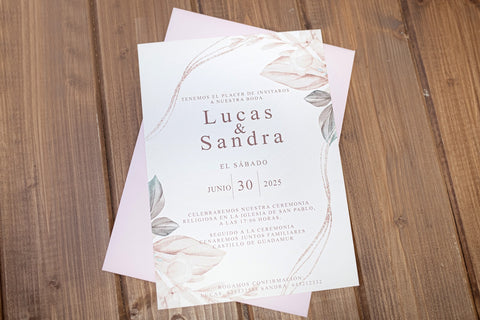 Invitación Boda personalizada Laurel