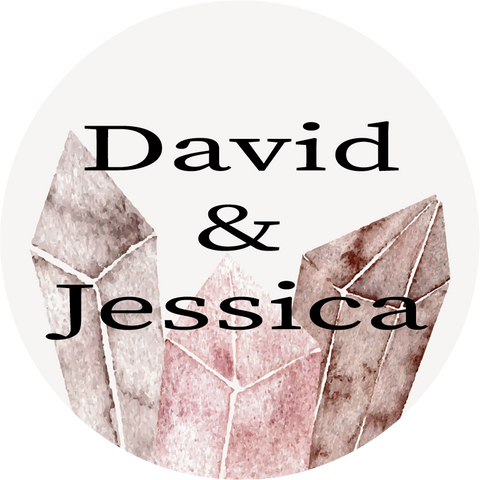 Pegatina boda personalizada circonita