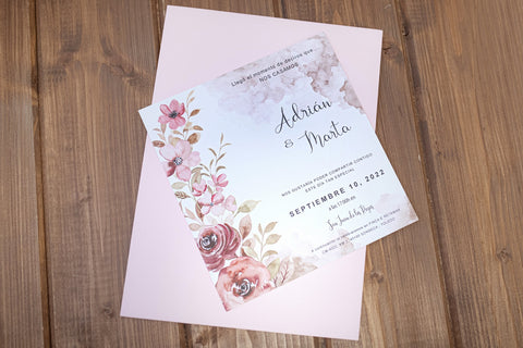 Invitación Boda Ranúnculo