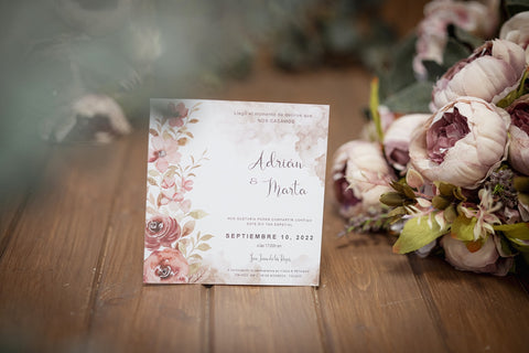 Invitación Boda Ranúnculo