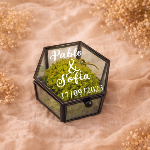 Porta alianzas metal personalizado