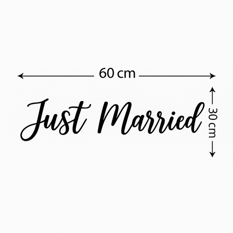 Vinilo coche novios Just Married
