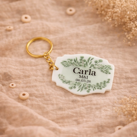 Llavero Personalizado Eucalipto - Llavero premium Regalo invitados