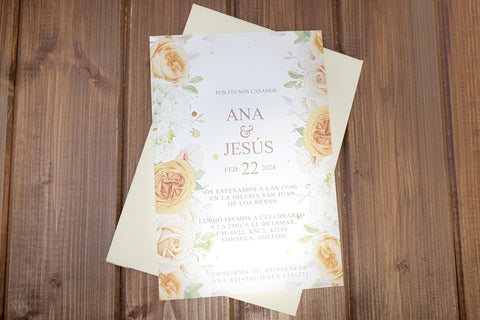 Invitación Boda personalizada Alegría