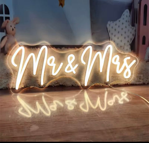Neón Mr & Mrs boda