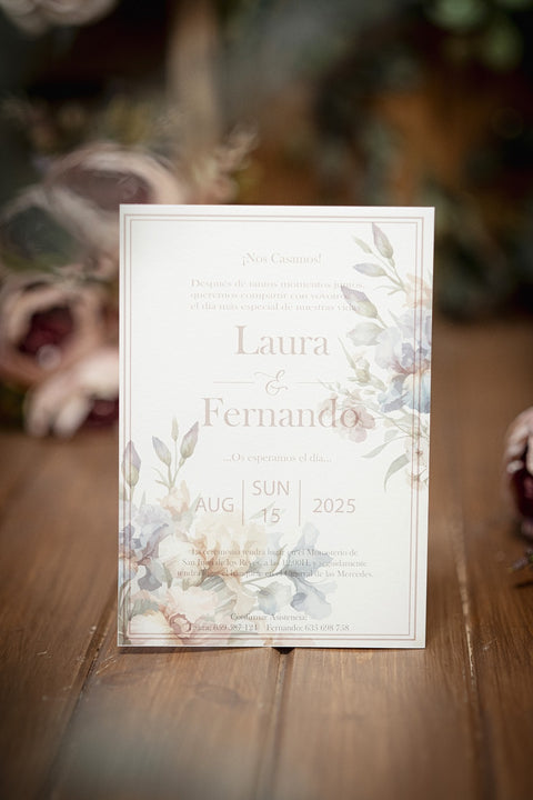 Invitación Boda Delicada