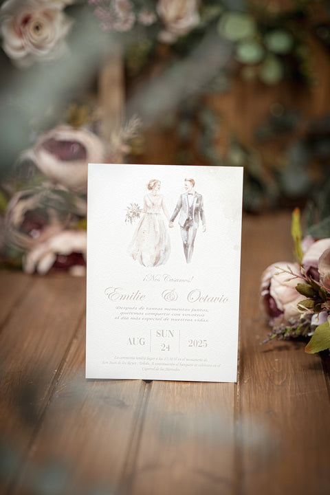 Invitación Boda personalizada Novios