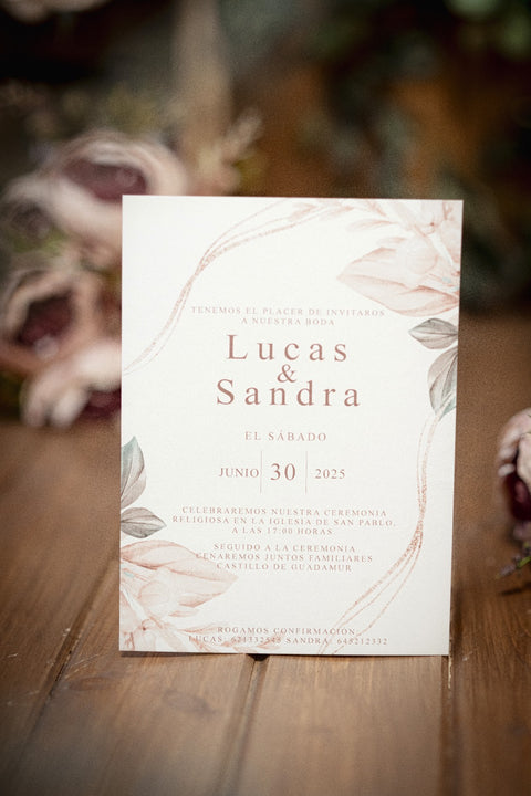 Invitación Boda personalizada Laurel