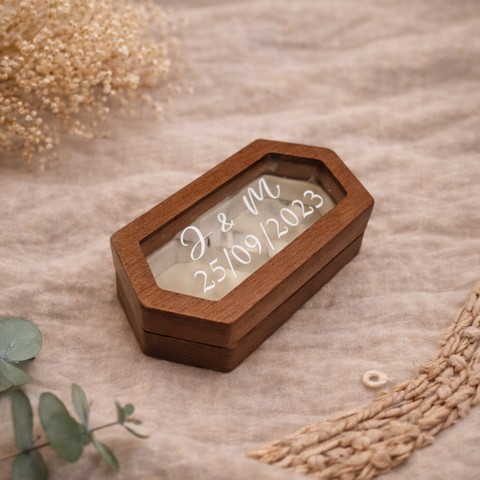 Porta alianzas personalizado madera