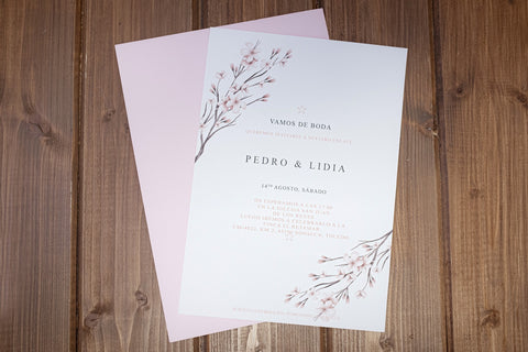Invitación Boda Japón
