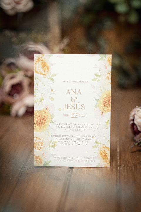 Invitación Boda personalizada Alegría