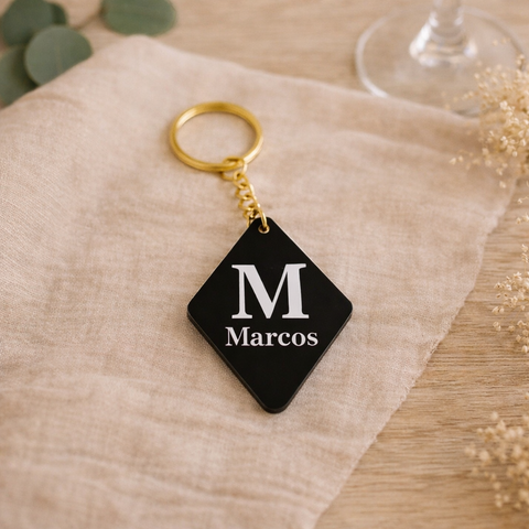 Llavero Inicial y Nombre- Regalo bodas y eventos