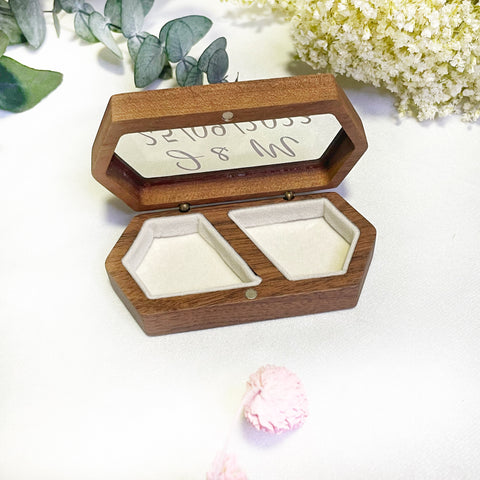 Porta alianzas personalizado madera