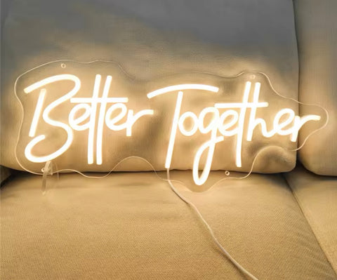 Neón better together boda