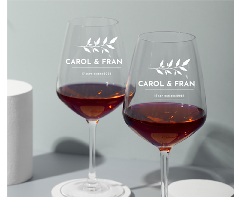 Copas de vino personalizadas