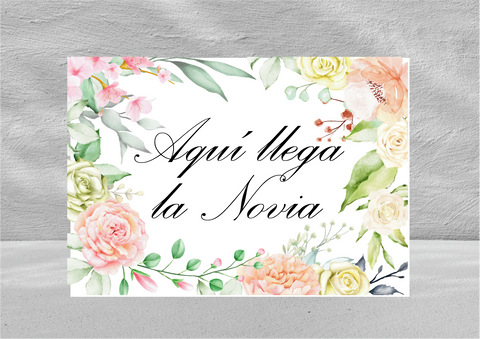 Cartel personalizado para bodas y eventos Rosa