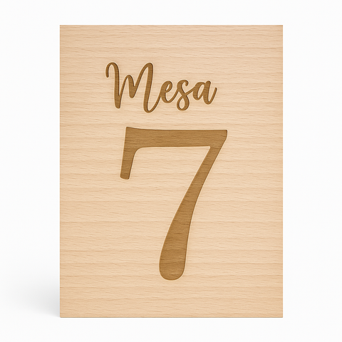 Identificador mesa Boda o Evento- Mesero Boda