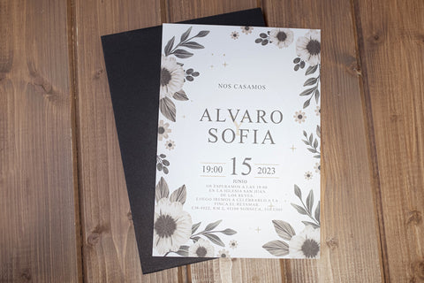 Invitación Boda Anémona