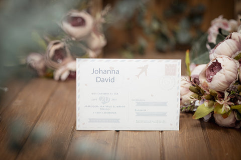 Invitación Boda personalizada Vuelo