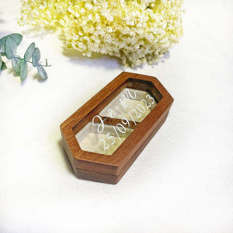Porta alianzas personalizado madera