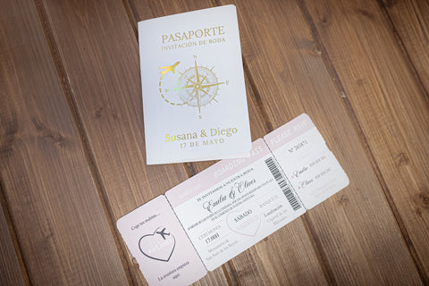 Invitación Boda Pasaporte