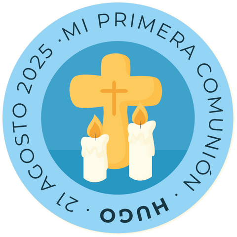 Pegatina cruz comunión