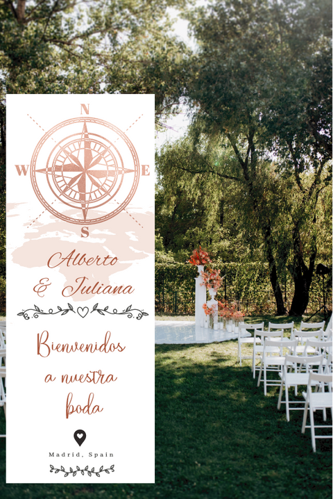 Banner bienvenida brujula