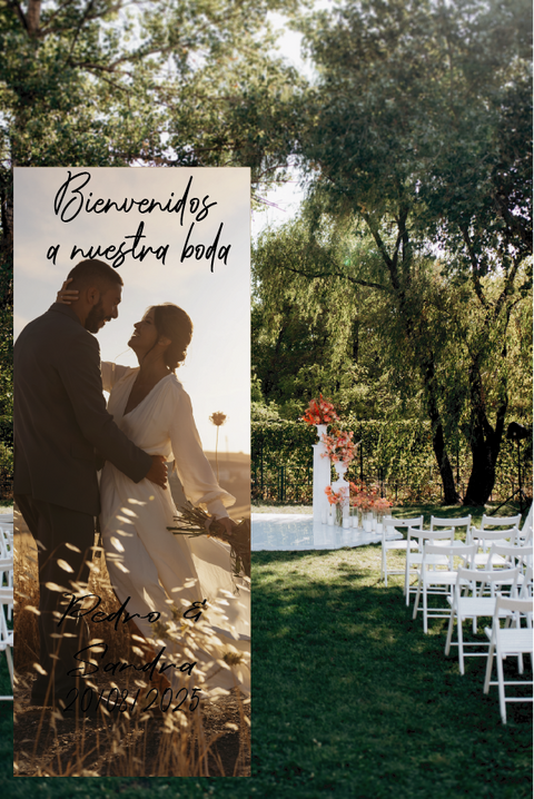 Cartel de bienvenida bodas