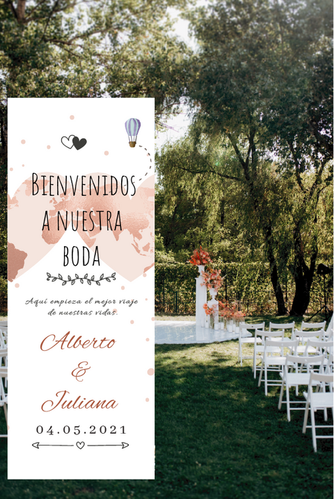 Banner bienvenida mapa corazones