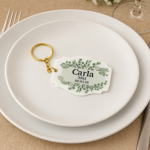 Llavero Personalizado Eucalipto - Llavero premium Regalo invitados