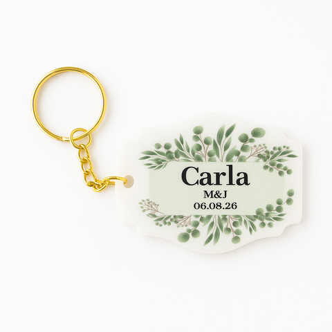 Llavero Personalizado Eucalipto - Llavero premium Regalo invitados