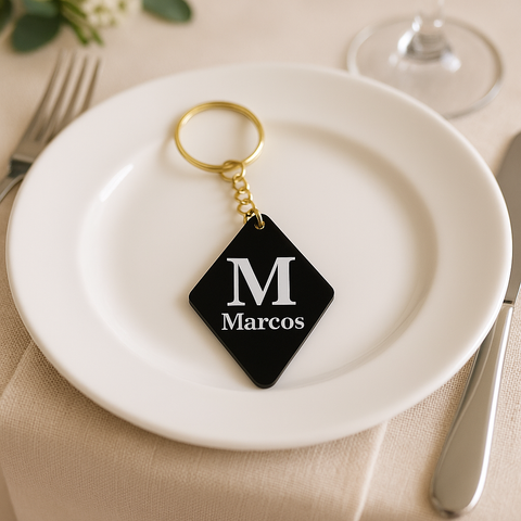 Llavero Inicial y Nombre- Regalo bodas y eventos