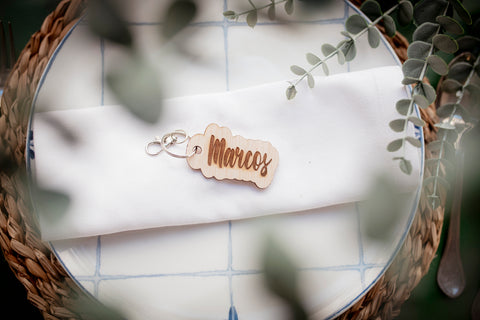 Llavero invitados personalizado
